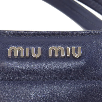MIUMIU logo Tote Bag Leather Ladies [Used]