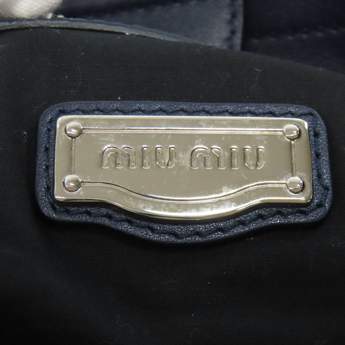 MIUMIU logo Tote Bag Leather Ladies [Used]