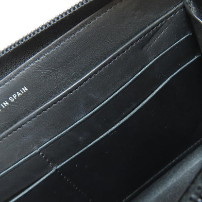 CHANEL COCO Mark SilverHardware Long wallet (with coin pocket) Calf Ladies [Used]