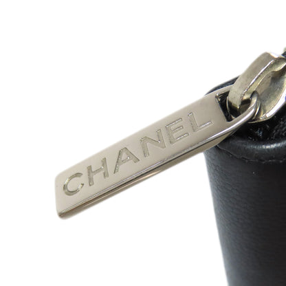 CHANEL COCO Mark SilverHardware Long wallet (with coin pocket) Calf Ladies [Used]