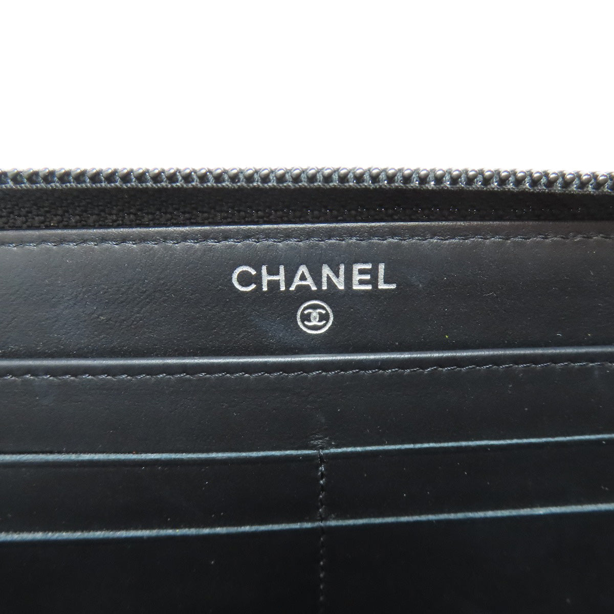 CHANEL COCO Mark SilverHardware Long wallet (with coin pocket) Calf Ladies [Used]