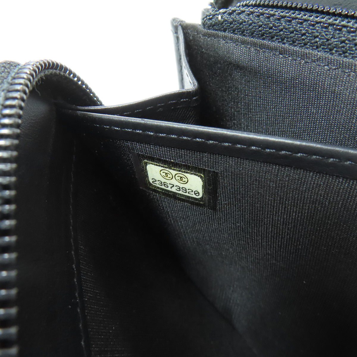 CHANEL COCO Mark SilverHardware Long wallet (with coin pocket) Calf Ladies [Used]