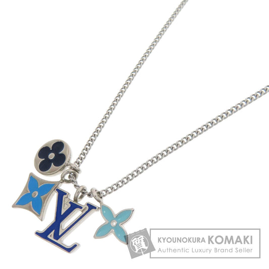 LOUIS VUITTON M00917 Monogram Pendant・LV Instinct Enamel Necklace Metal Ladies [Used]