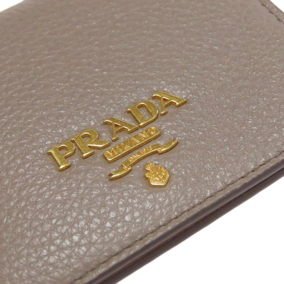 PRADA logo Bifold Wallet with Coin Pocket Leather Ladies [Used]