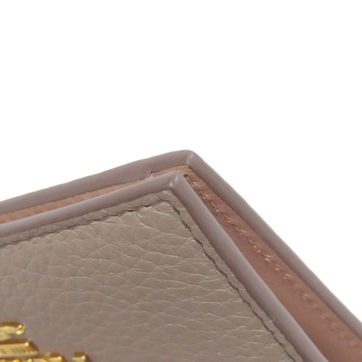 PRADA logo Bifold Wallet with Coin Pocket Leather Ladies [Used]