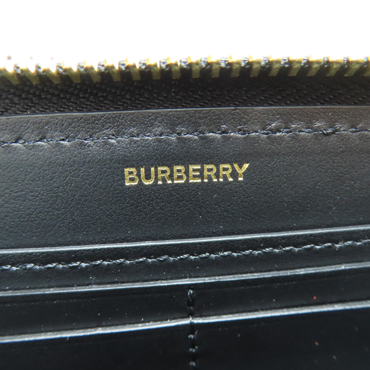BURBERRY logo Long wallet (with coin pocket) Leather Ladies [Used]