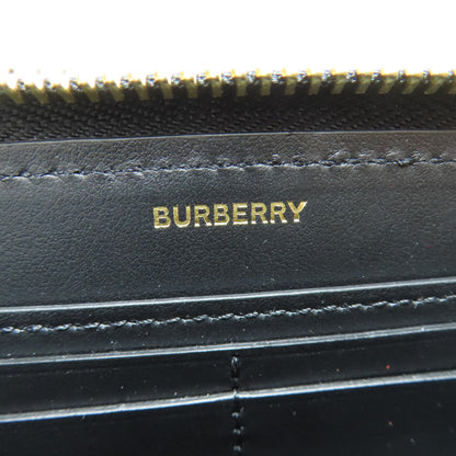 BURBERRY logo Long wallet (with coin pocket) Leather Ladies [Used]