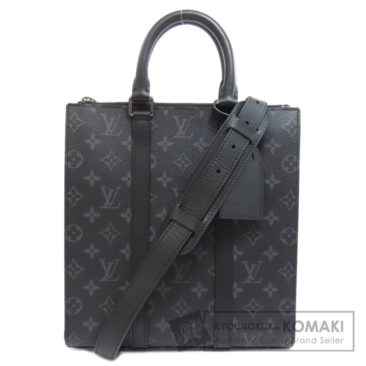 LOUIS VUITTON M46456 Sac Plat Cloth Handbag Monogram Eclipse mens [Used]