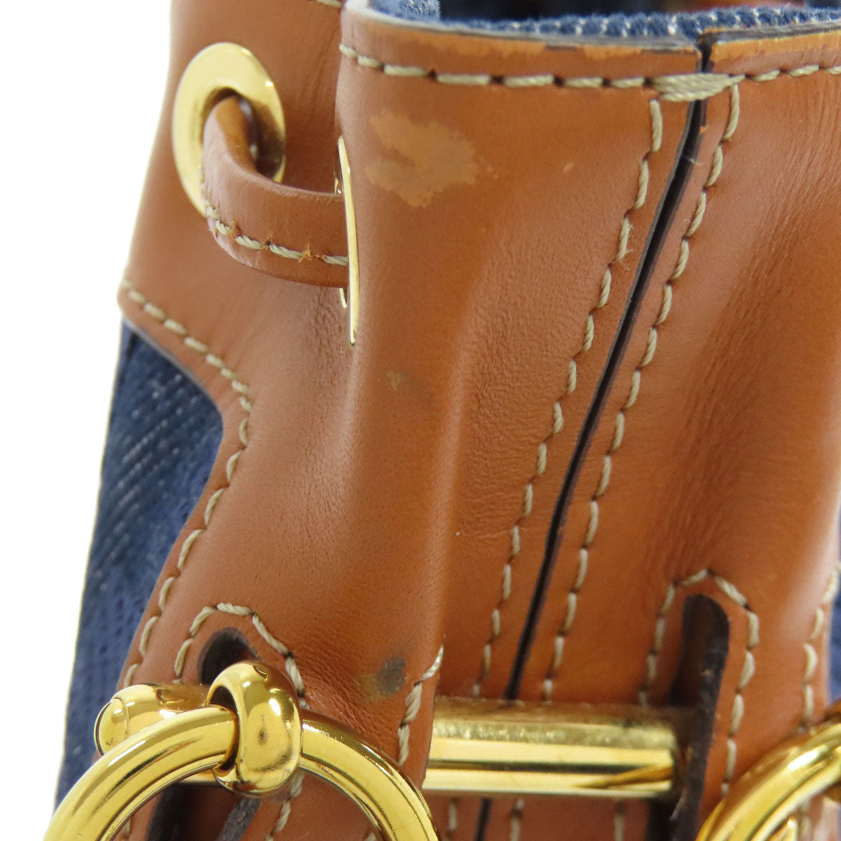 フェンディ モン トレゾール ミニ 巾着ショルダー ショルダーバッグ デニム レディース 【中古】【FENDI】