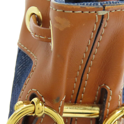 フェンディ モン トレゾール ミニ 巾着ショルダー ショルダーバッグ デニム レディース 【中古】【FENDI】