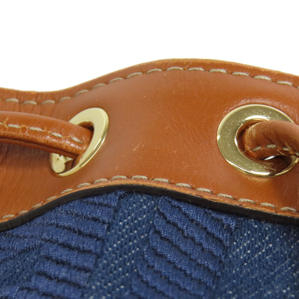 フェンディ モン トレゾール ミニ 巾着ショルダー ショルダーバッグ デニム レディース 【中古】【FENDI】