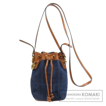 フェンディ モン トレゾール ミニ 巾着ショルダー ショルダーバッグ デニム レディース 【中古】【FENDI】