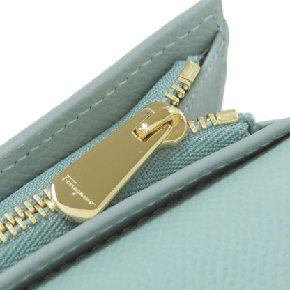 Salvatore Ferragamo Vara ribbon Bifold Wallet with Coin Pocket Leather Ladies [Used]