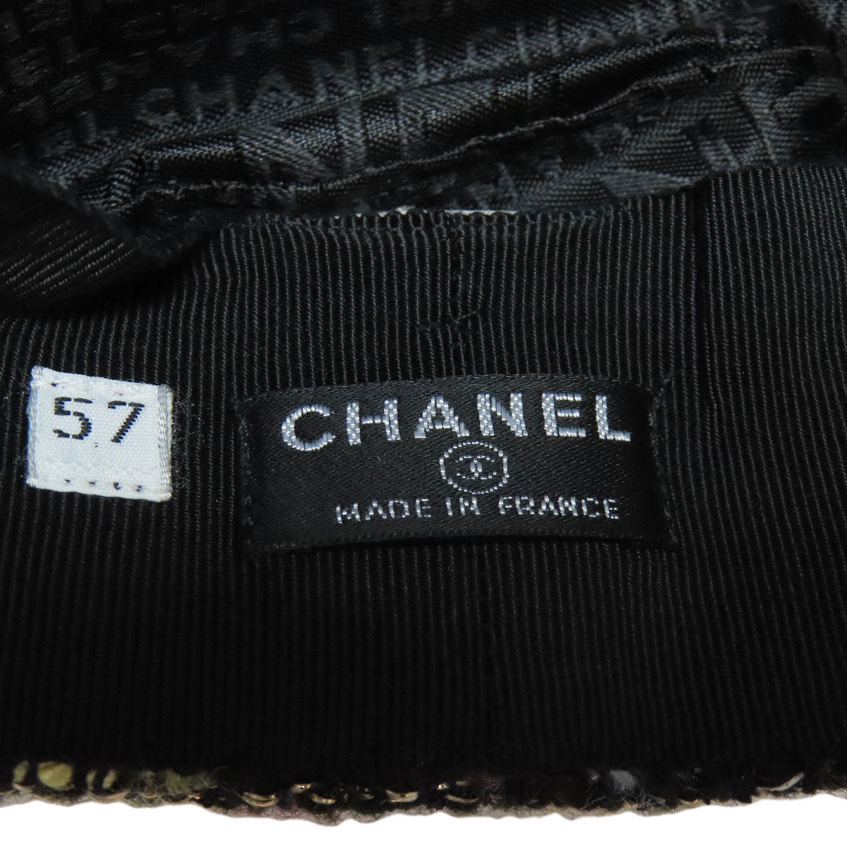 CHANEL Casquette hat Tweed Ladies [Used]