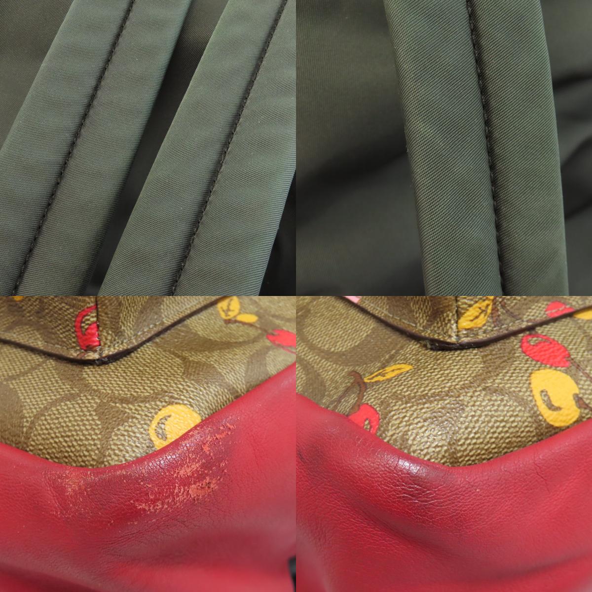 COACH F31372 Cherry Signature Backpack Â· Daypack PVC Ladies [Used]