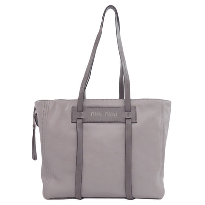 MIUMIU logo Tote Bag Leather Ladies [Used]
