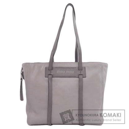 MIUMIU logo Tote Bag Leather Ladies [Used]