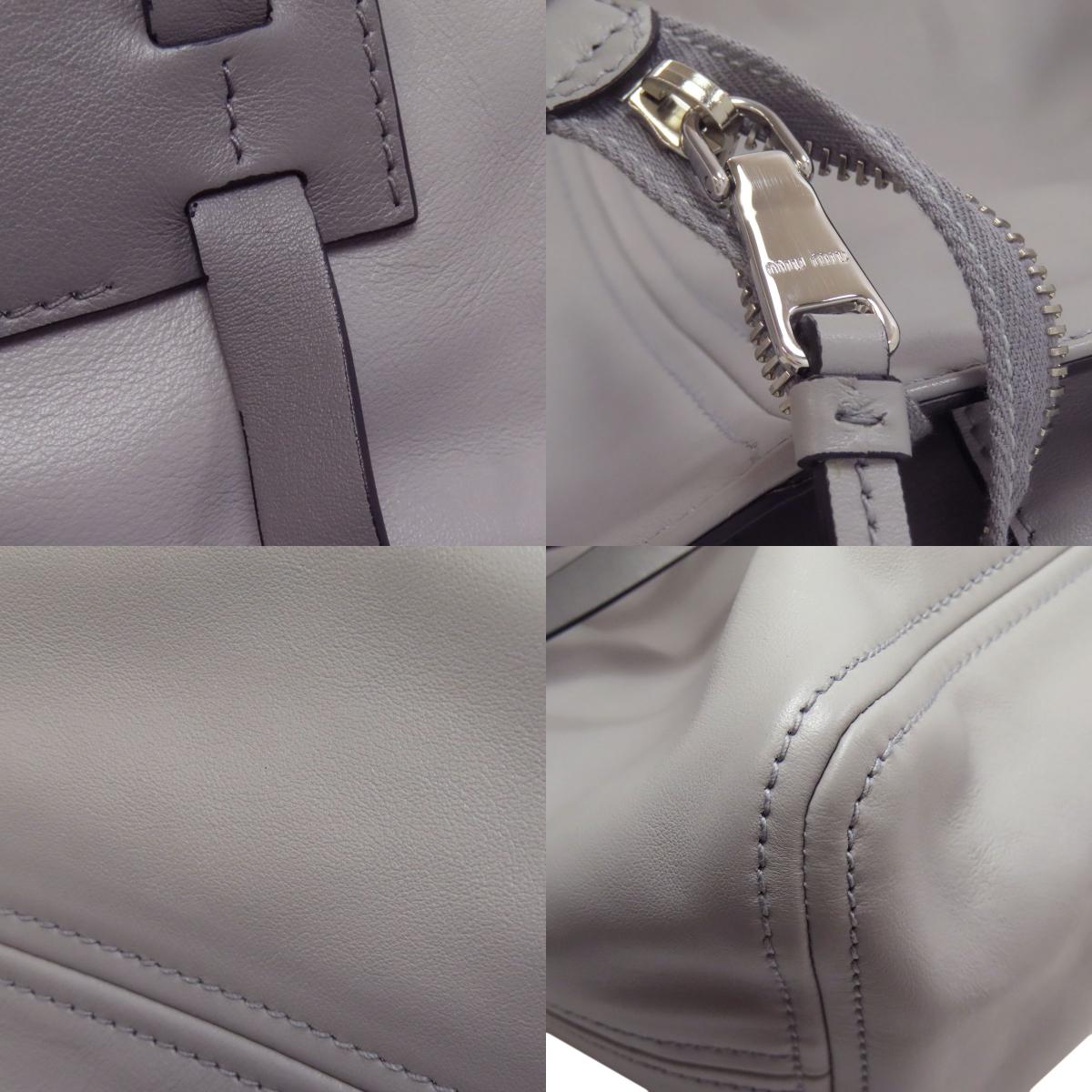 MIUMIU logo Tote Bag Leather Ladies [Used]