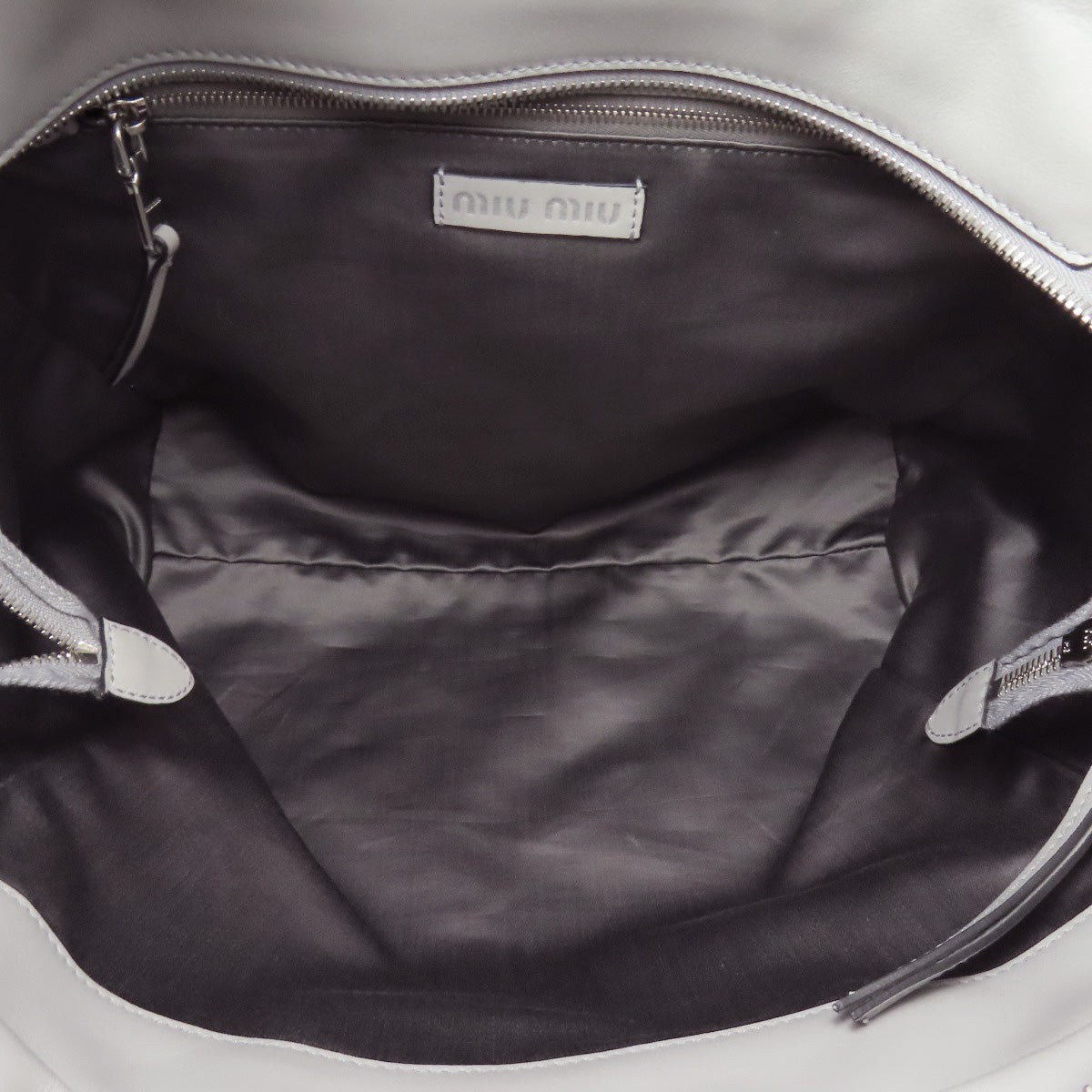 MIUMIU logo Tote Bag Leather Ladies [Used]