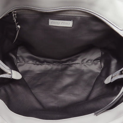 MIUMIU logo Tote Bag Leather Ladies [Used]