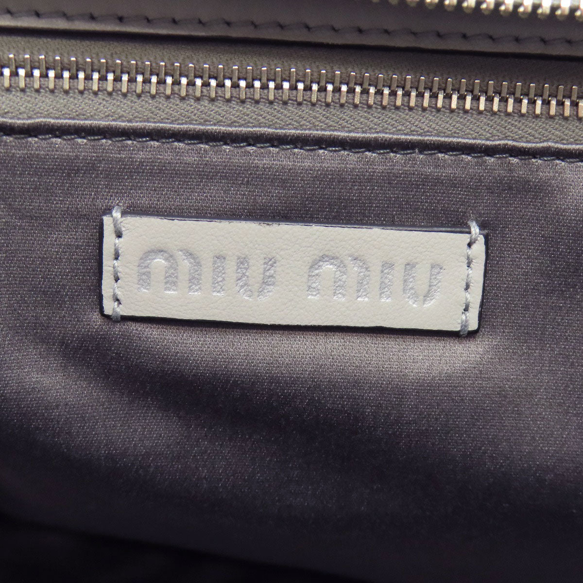 MIUMIU logo Tote Bag Leather Ladies [Used]