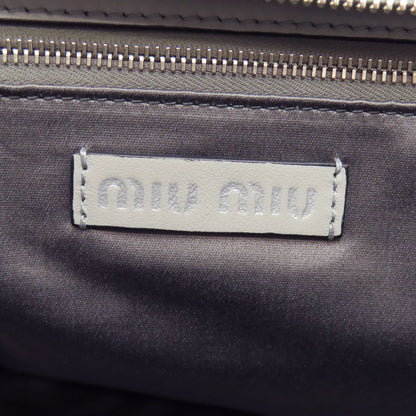 MIUMIU logo Tote Bag Leather Ladies [Used]