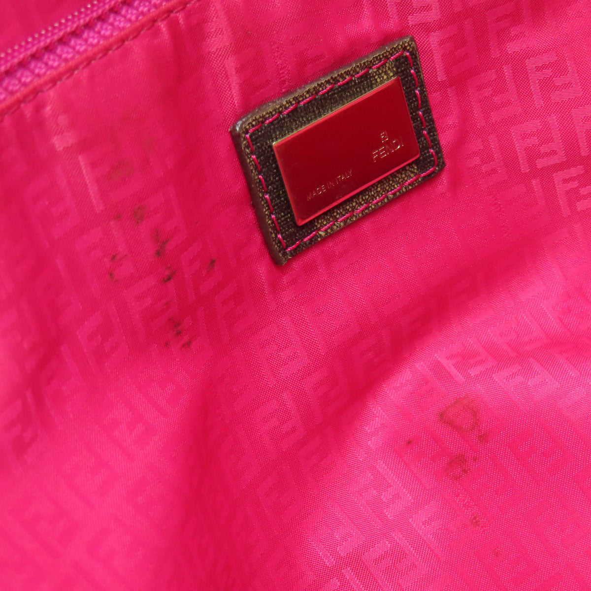 FENDI Zucca pattern Tote Bag Leather Ladies [Used]