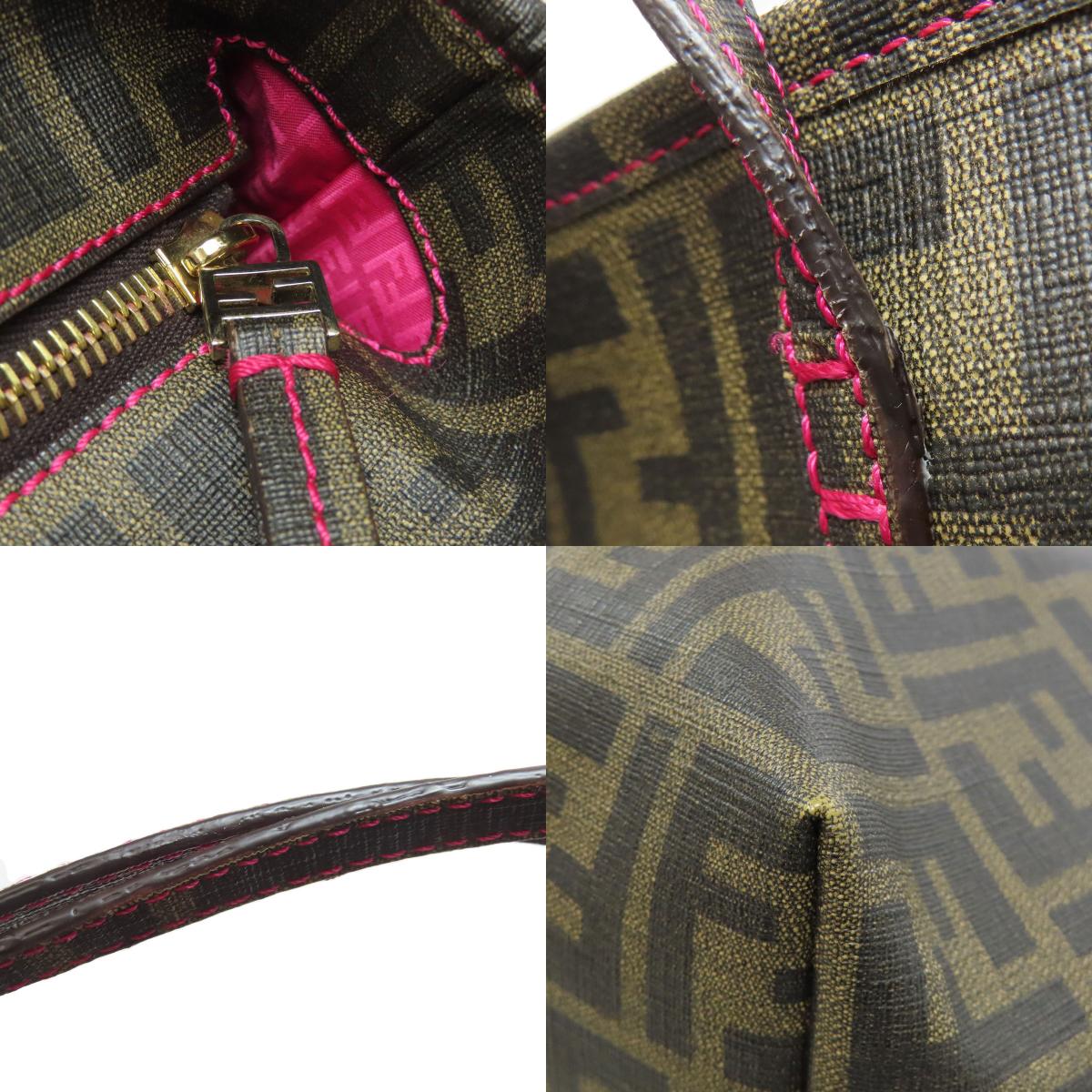 FENDI Zucca pattern Tote Bag Leather Ladies [Used]