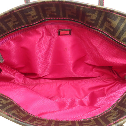 FENDI Zucca pattern Tote Bag Leather Ladies [Used]