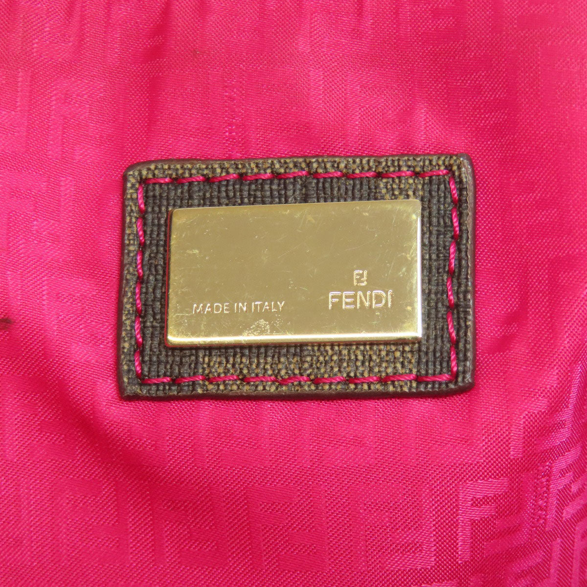 FENDI Zucca pattern Tote Bag Leather Ladies [Used]