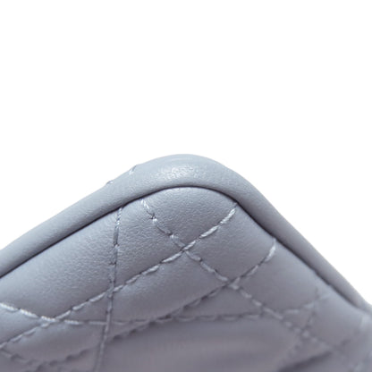 CHRISTIAN DIOR Cannage logo charm coin purse Calf Ladies [Used]