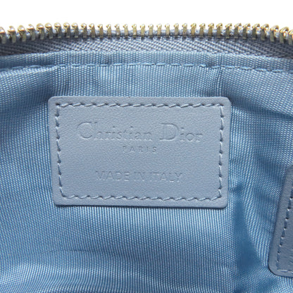 CHRISTIAN DIOR Cannage logo charm coin purse Calf Ladies [Used]