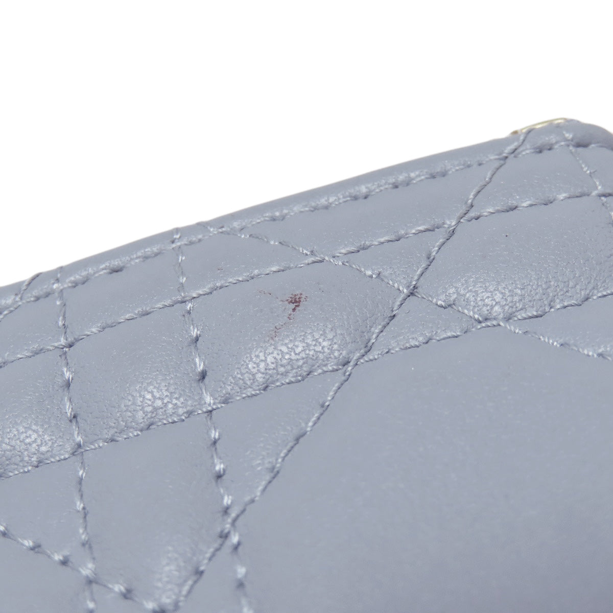 CHRISTIAN DIOR Cannage logo charm coin purse Calf Ladies [Used]