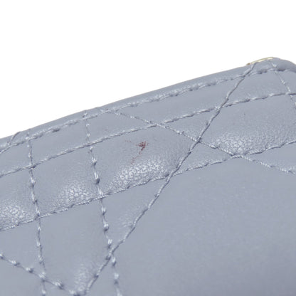 CHRISTIAN DIOR Cannage logo charm coin purse Calf Ladies [Used]