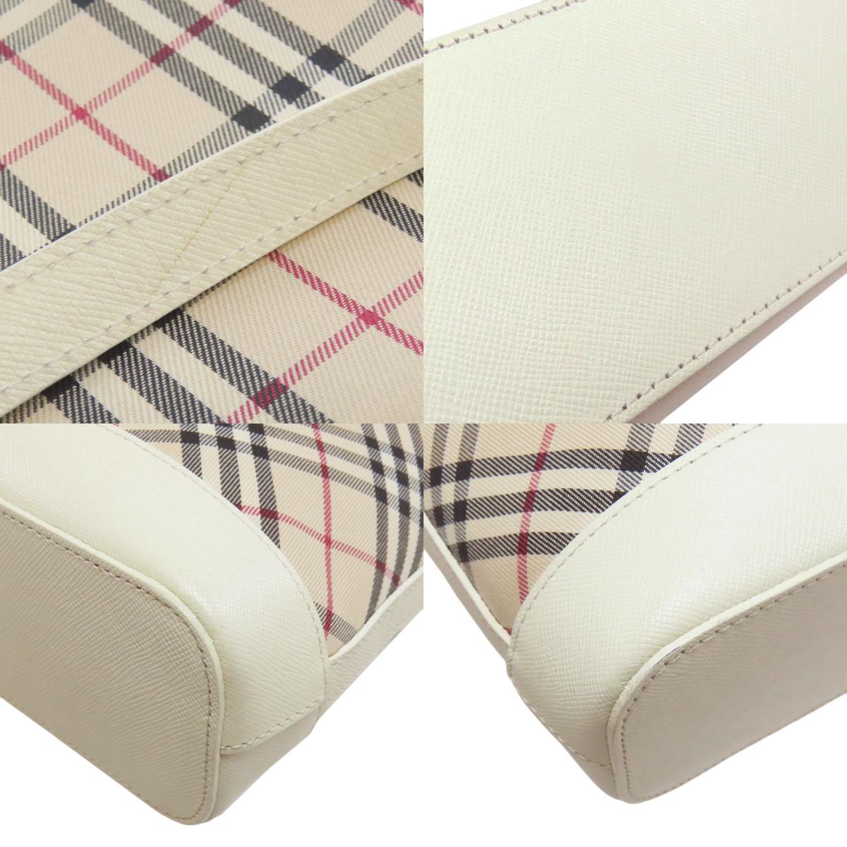 BURBERRY Nova Check Shoulder Bag Leather CanvasLadies [Used]