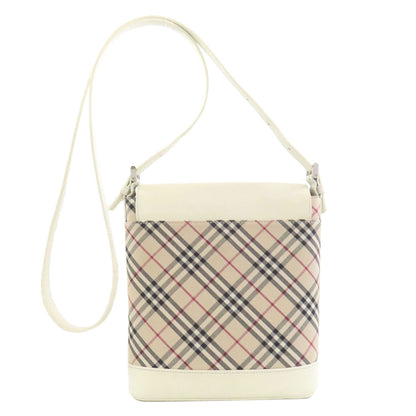 BURBERRY Nova Check Shoulder Bag Leather CanvasLadies [Used]