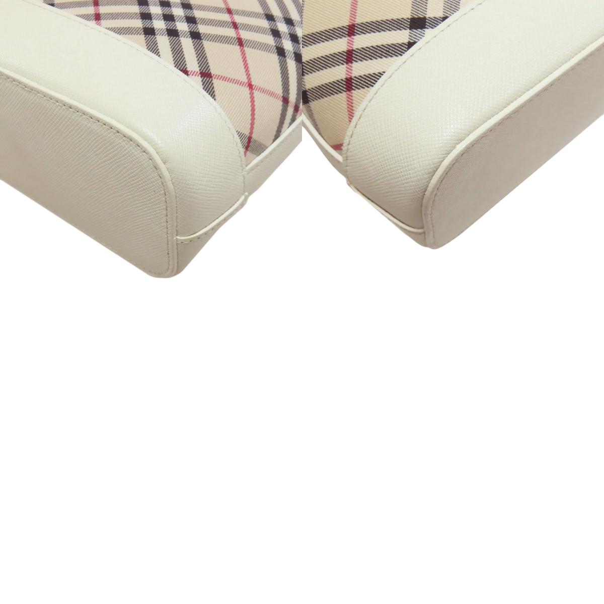 BURBERRY Nova Check Shoulder Bag Leather CanvasLadies [Used]