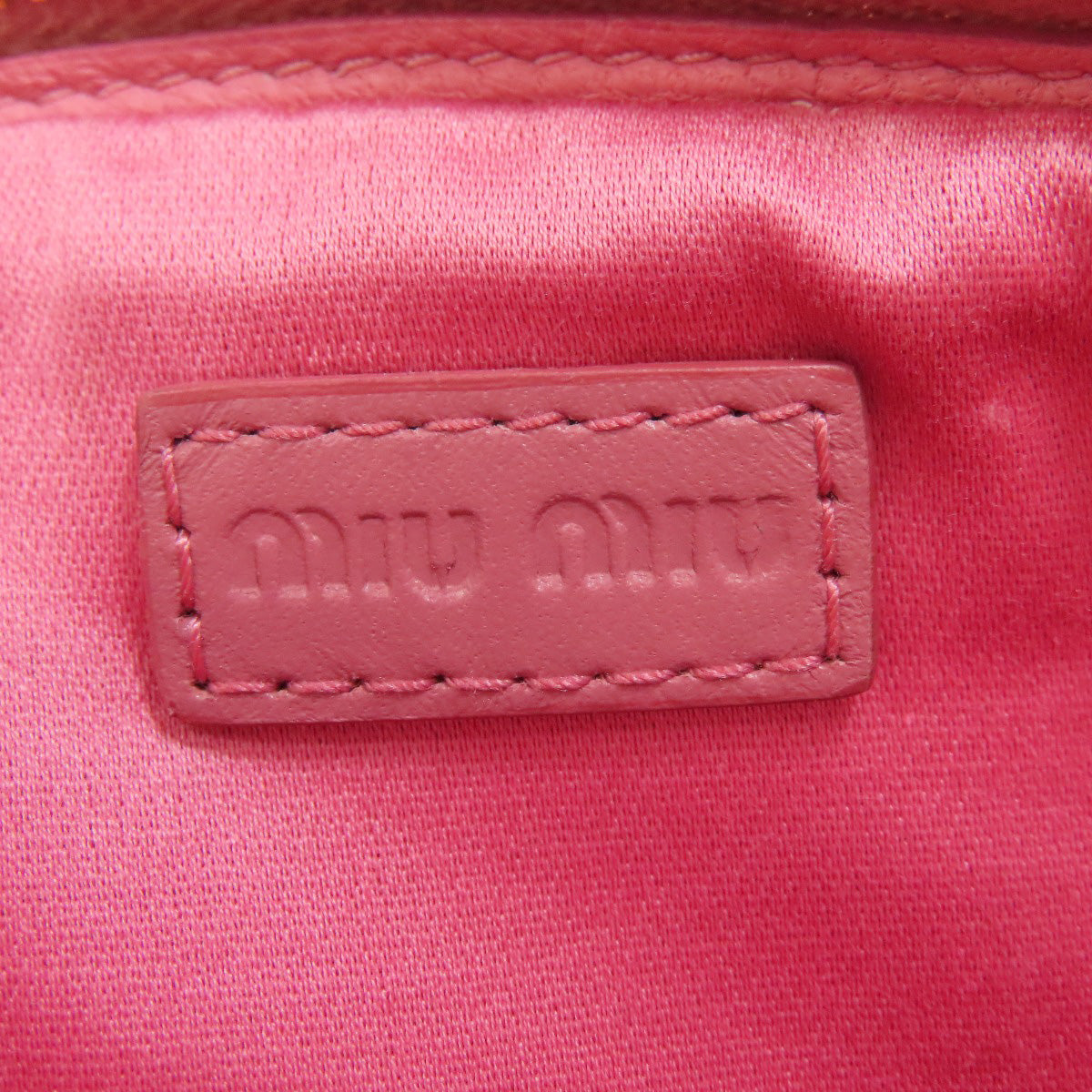 MIUMIU Materasse Accessory pouch Leather Ladies [Used]