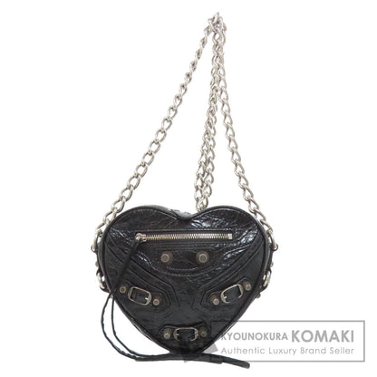 BALENCIAGA Heart motif Shoulder Bag Leather Ladies [Used]