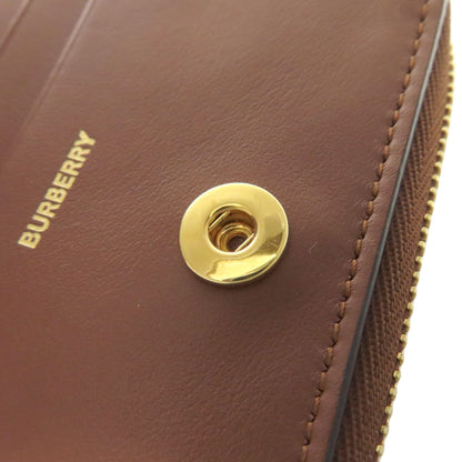 BURBERRY TB logo pattern Bifold Wallet with Coin Pocket Leather Ladies [Used]