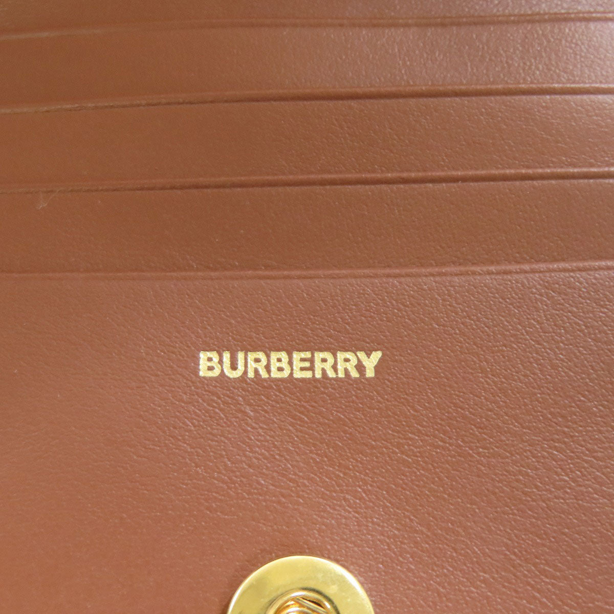 BURBERRY TB logo pattern Bifold Wallet with Coin Pocket Leather Ladies [Used]