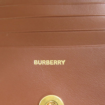 BURBERRY TB logo pattern Bifold Wallet with Coin Pocket Leather Ladies [Used]