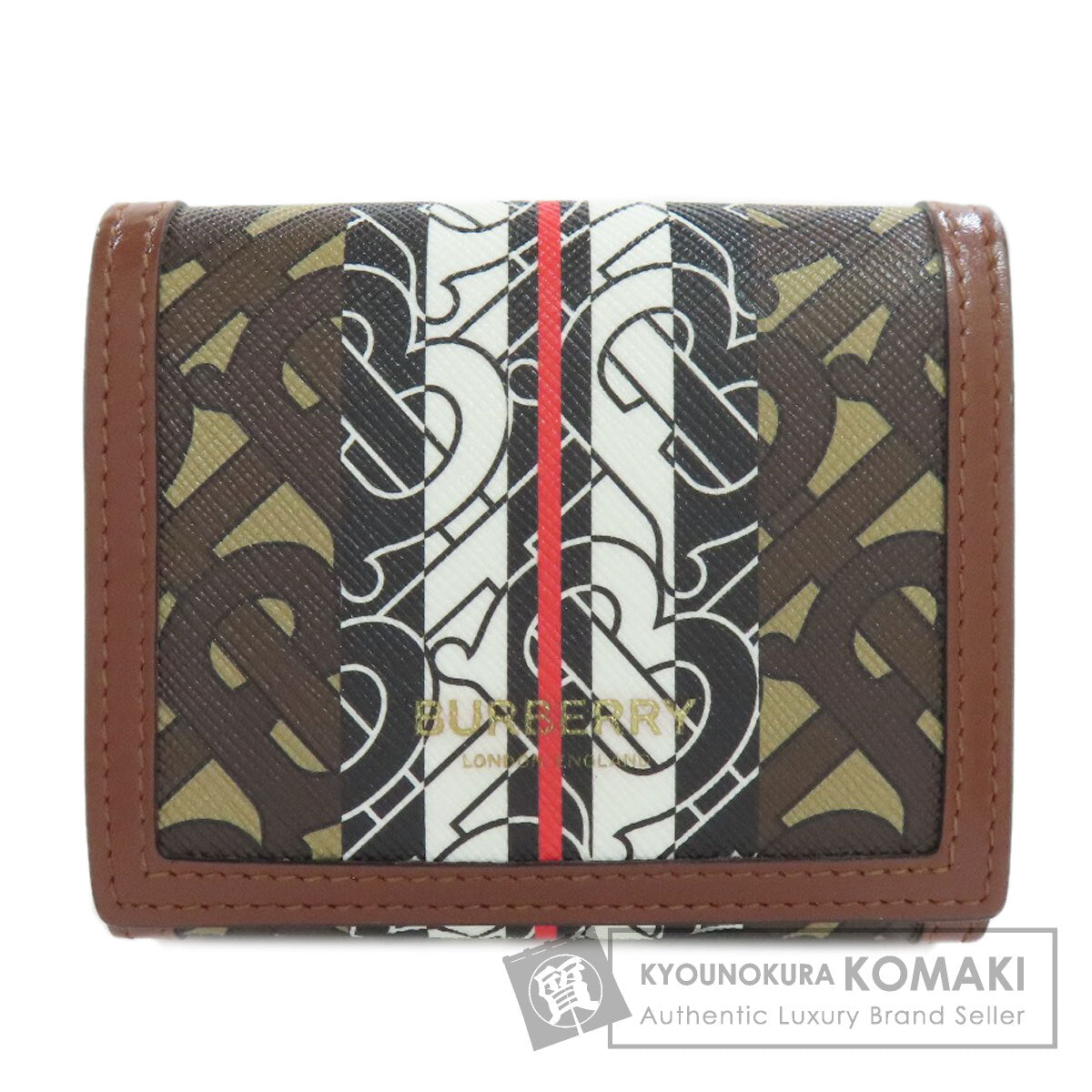 BURBERRY logo Bifold Wallet with Coin Pocket PVC Ladies [Used]