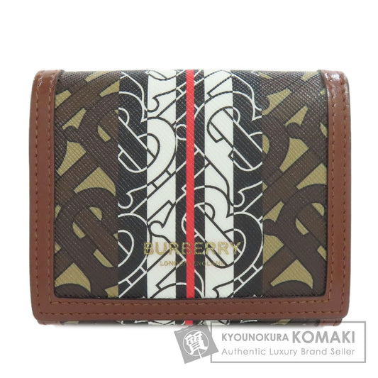 BURBERRY logo Bifold Wallet with Coin Pocket PVC Ladies [Used]