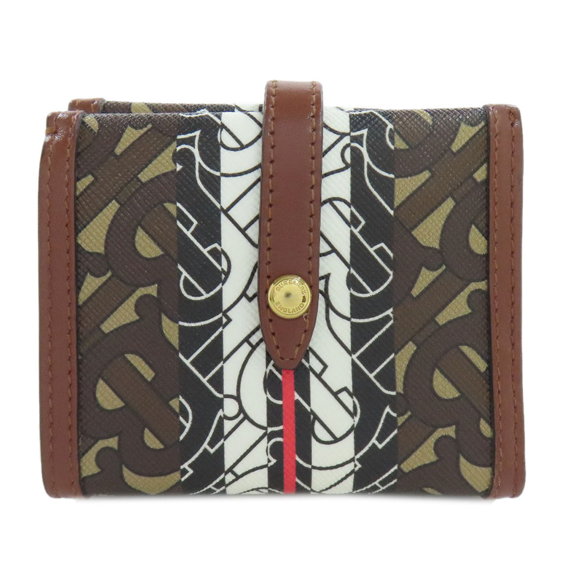 BURBERRY logo Bifold Wallet with Coin Pocket PVC Ladies [Used]