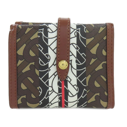 BURBERRY logo Bifold Wallet with Coin Pocket PVC Ladies [Used]