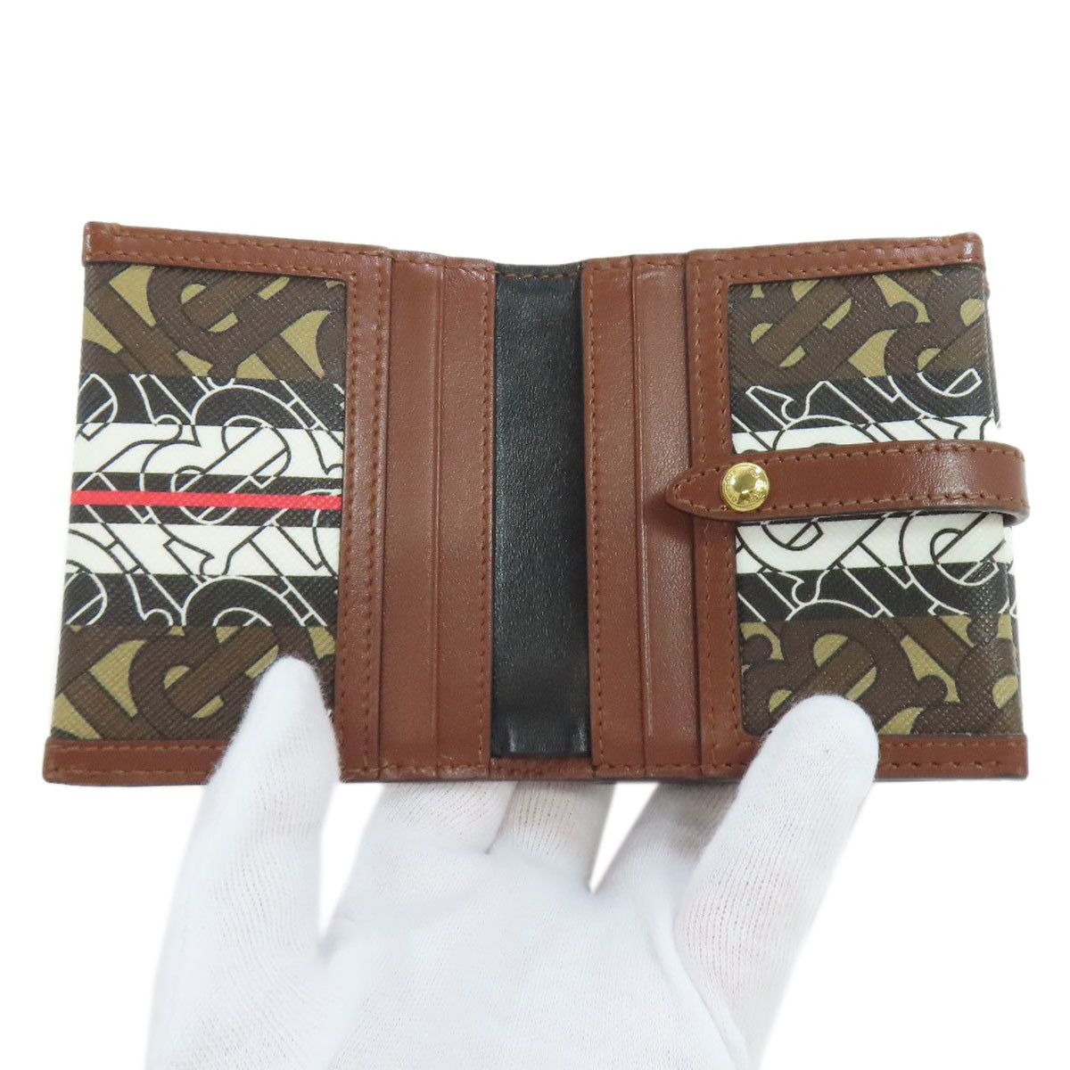 BURBERRY logo Bifold Wallet with Coin Pocket PVC Ladies [Used]