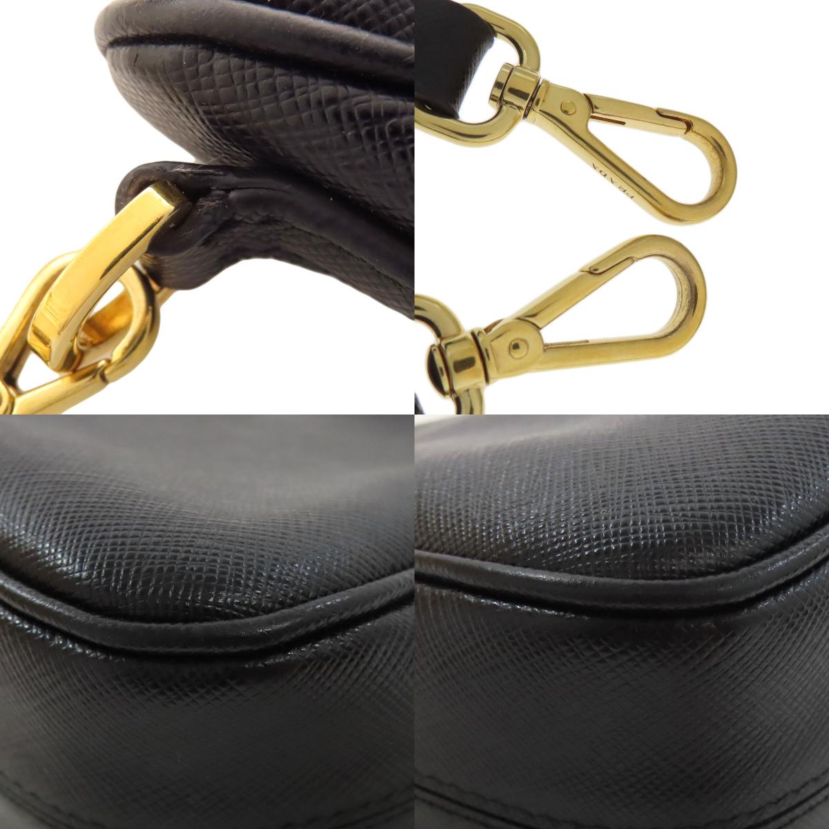 PRADA Logo Hardware 2WAY Shoulder Bag Safiano Ladies [Used]