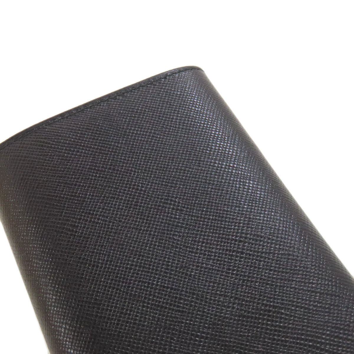 PRADA M504A Business Card Holder LogoHardware Card Case Safiano Ladies [Used]