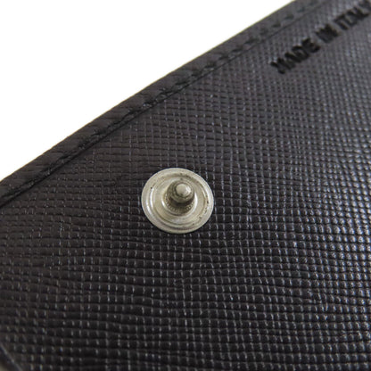 PRADA M504A Business Card Holder LogoHardware Card Case Safiano Ladies [Used]